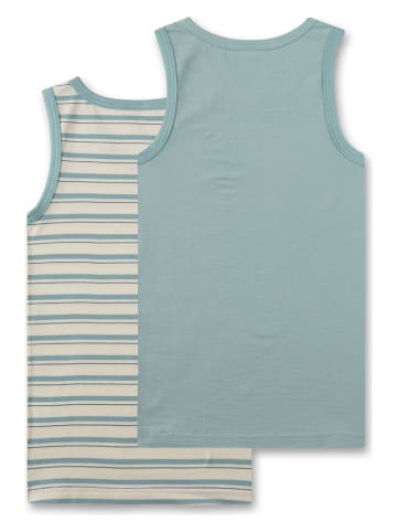 Sanetta 2-delige set: onderhemden in groengrijs/beige
