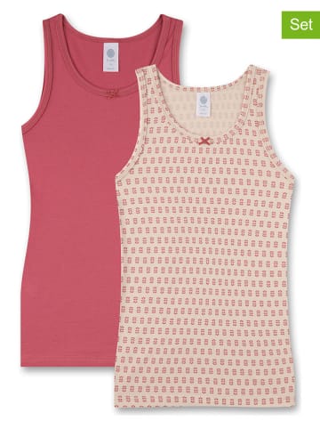 Sanetta 2er-Set: Hemdchen in Beige/ Rot
