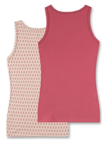 Sanetta 2er-Set: Hemdchen in Beige/ Rot