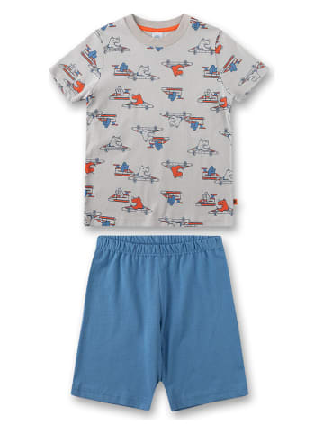 Sanetta Pyjama lichtgrijs/blauw