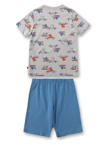 Sanetta Pyjama lichtgrijs/blauw