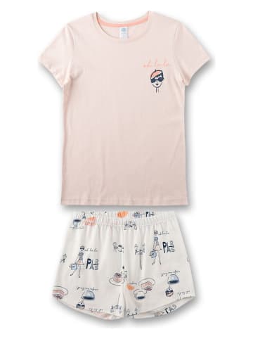 Sanetta Pyjama in Beige/ Rosa