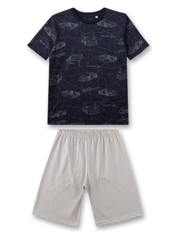 Sanetta Pyjama lichtgrijs/donkerblauw