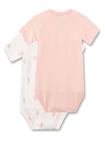 Sanetta 2-delige set: rompers lichtroze/wit