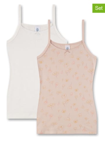 Sanetta 2-delige set: hemdjes beige/wit