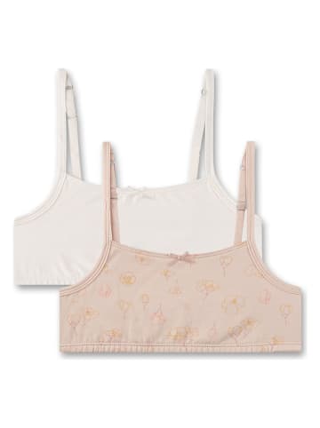 Sanetta 2-delige set: bustiers beige/wit
