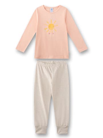 Sanetta Pyjama in Beige/ Rosa
