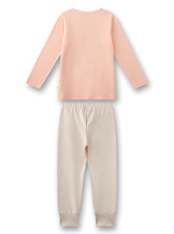 Sanetta Pyjama in Beige/ Rosa