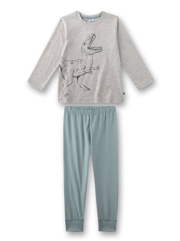 Sanetta Pyjama lichtgrijs/blauw