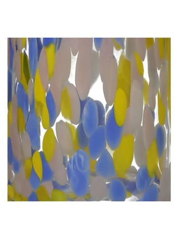 Kersten Vaas geel/blauw - (H)25 x Ø 12 cm