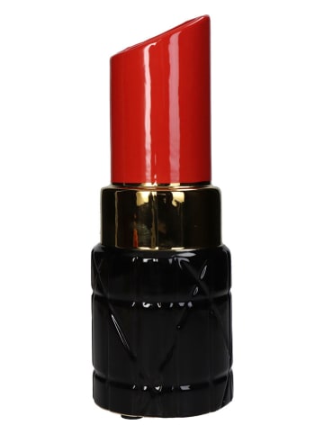 Kersten Wazon "Lipstick" w kolorze czerwono-czarnym - wys. 27 x Ø 10 cm