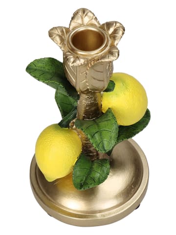 Kersten Świecznik "Lemon" w kolorze żółto-zielono-złotym  - wys. 18 x Ø 10 cm