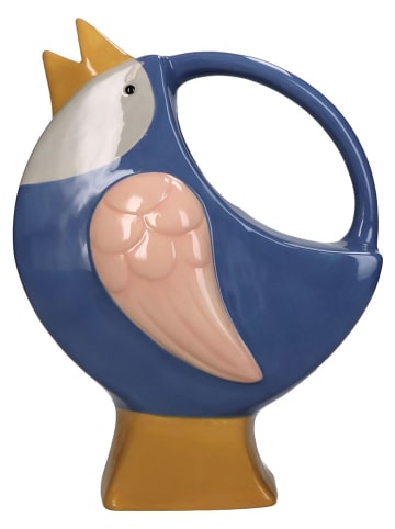 Kersten Wazon "Bird" w kolorze niebiesko-jasnoróżowym - 18 x 24 x 10 cm