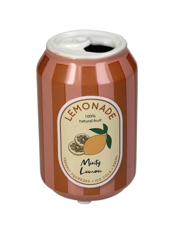 Kersten Vaas "Lemonade" oranje/lichtroze - (H)11,3 x Ø 7 cm