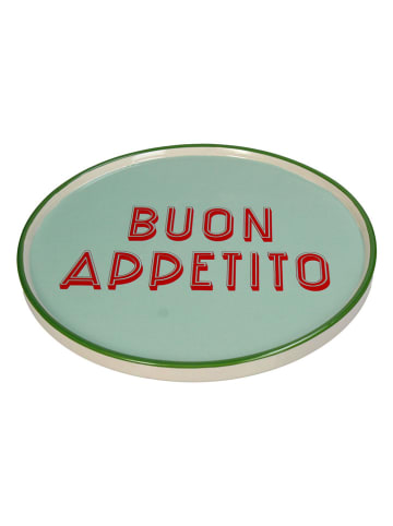 Kersten Serveerbord "Buon Appetito" mintgroen - Ø 25,5 cm