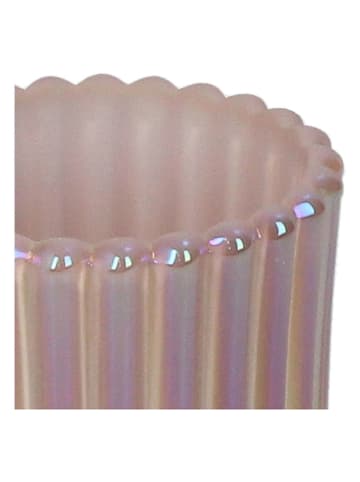 Kersten 2-delige set: windlichten lichtroze - (H)7,5 x Ø 7,5 cm