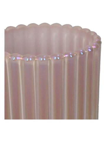 Kersten 2-delige set: windlichten lichtroze - (H)9 x Ø 9 cm