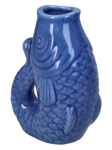 Kersten Vaas "Fish" blauw - (B)8 x (H)11 x (D)5,5 cm