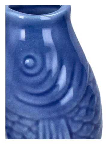 Kersten Vaas "Fish" blauw - (B)8 x (H)11 x (D)5,5 cm