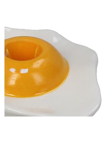 Kersten Kaarshouder "Egg" wit/goudkleurig - (B)15 x (H)10 x (D)4 cm
