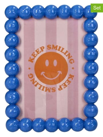 Kersten 2er-Set: Bilderrahmen "Smiley" in Blau