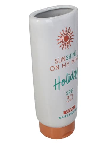 Kersten Vase "Sunscreen" in Weiß - (B)8 x (H)21 x (T)7 cm
