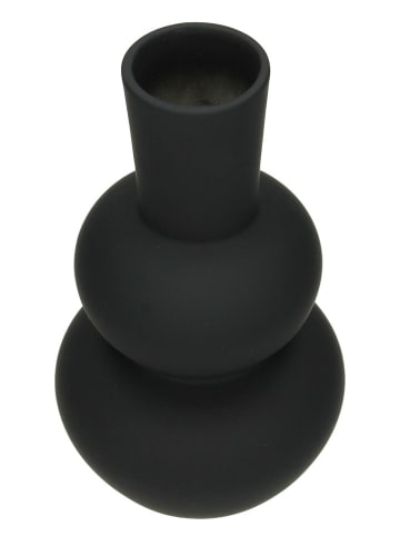 Kersten 2-delige set: vazen zwart - (H)20 x Ø 11 cm