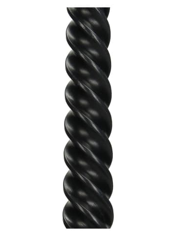Kersten 2-delige set: staafkaarsen zwart - 2x 4 stuks