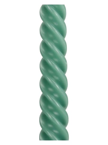 Kersten 2-delige set: staafkaarsen groen - 2x 4 stuks