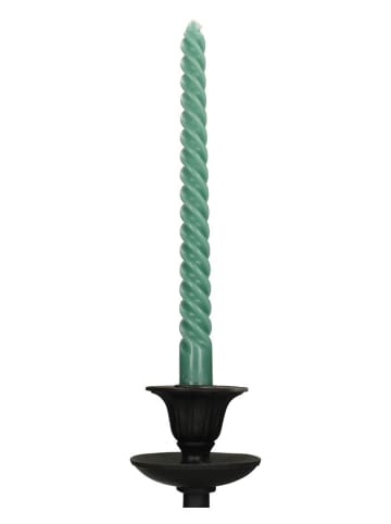 Kersten 2-delige set: staafkaarsen groen - 2x 4 stuks