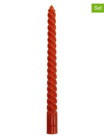 Kersten 2-delige set: staafkaarsen rood - 2x 4 stuks
