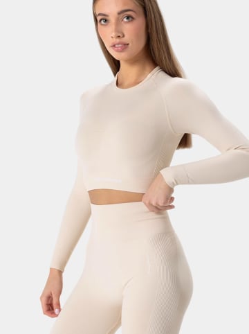 Carpatree Koszulka sportowa "Allure" w kolorze beżowym
