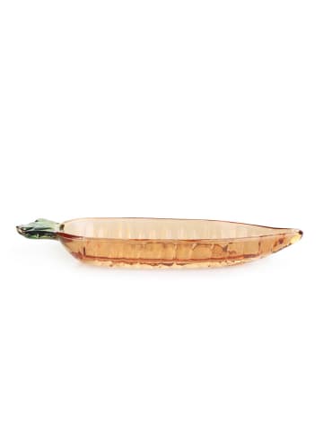 Homla Servierplatte "Ovar" in Orange/ Grün - (L)16 cm