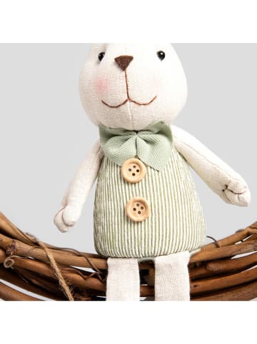 Homla Decoratieve hanger "Lupe" wit/lichtbruin - Ø 33 cm