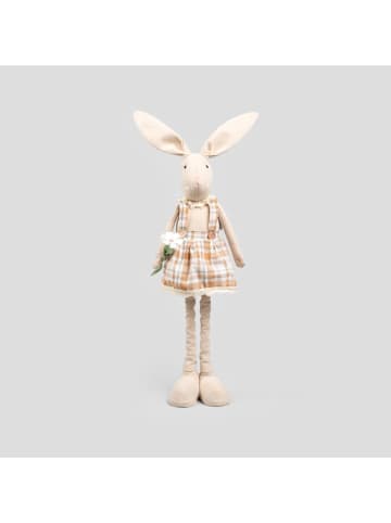 Homla Dekofigur "Lupe" in Weiß/ Hellbraun - (H)68 cm