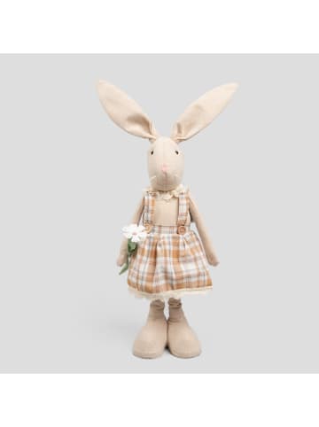 Homla Figurka dekoracyjna "Lupe" w kolorze jasnobrązowo-białym - wys. 68 cm