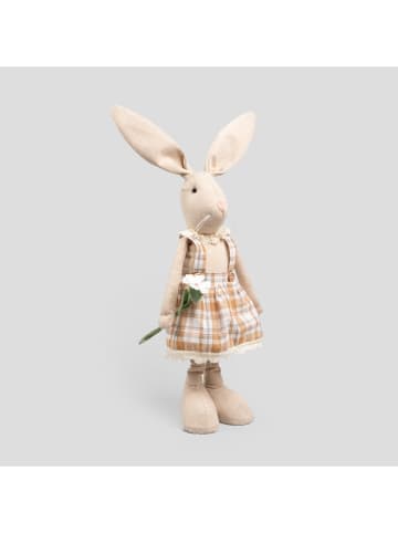 Homla Figurka dekoracyjna "Lupe" w kolorze jasnobrązowo-białym - wys. 68 cm