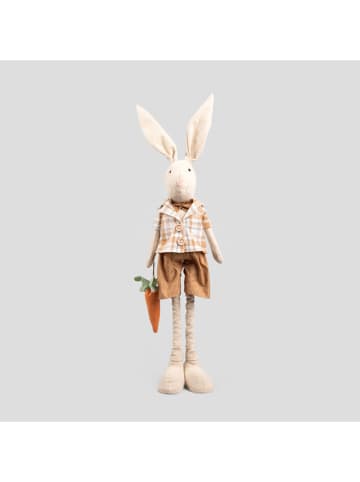 Homla Dekofigur "Lupe" in Weiß/ Hellbraun - (H)68 cm