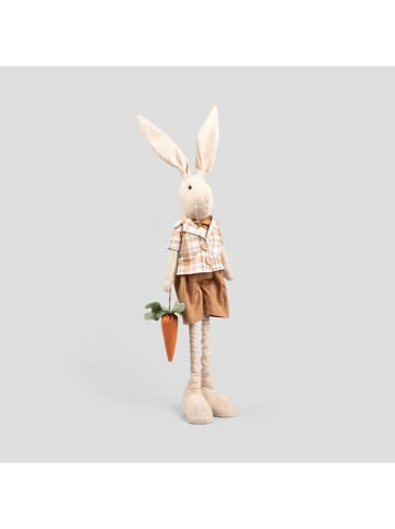 Homla Figurka dekoracyjna "Lupe" w kolorze jasnobrązowo-białym - wys. 68 cm