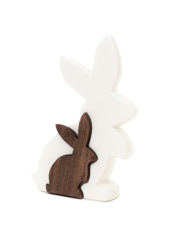 Homla Decoratief object "Hare" wit/bruin - (B)13 x (H)23 cm