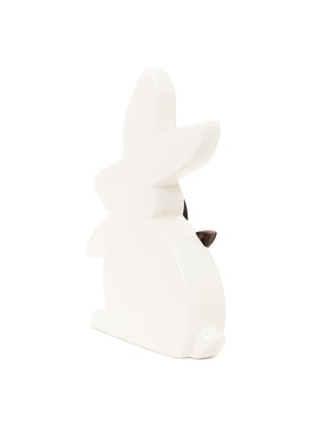 Homla Dekoracja "Hare" w kolorze biało-brązowym - 13 x 23 cm