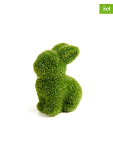 Homla Figurki dekoracyjne (2 szt.) "Poly" w kolorze zielonym - 5,5 x 7 cm