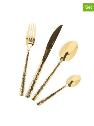 Homla 24tlg. Edelstahl-Besteckset "Martello" in Gold