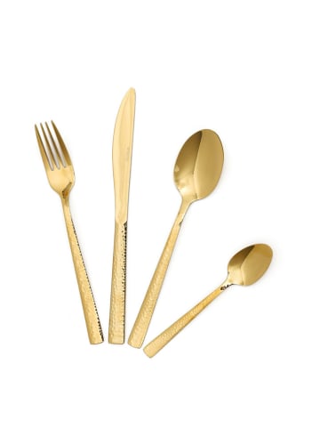 Homla 24tlg. Edelstahl-Besteckset "Martello" in Gold