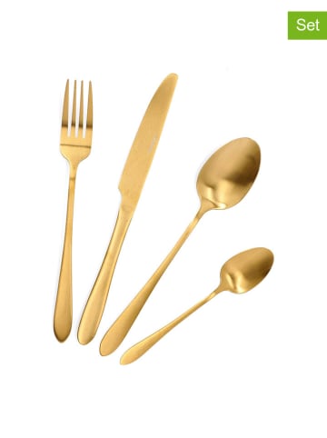 Homla 16tlg. Edelstahl-Besteckset "Abele" in Gold
