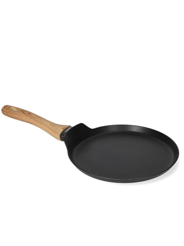 Homla Pfannkuchenpfanne "Albero" in Schwarz/ Hellbraun - Ø 24 cm