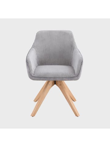 Homla Stuhl "Pesa" in Hellgrau - (B)56 x (H)82 x (T)60 cm