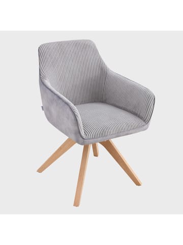 Homla Stuhl "Pesa" in Hellgrau - (B)56 x (H)82 x (T)60 cm