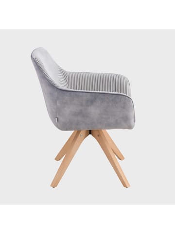 Homla Stuhl "Pesa" in Hellgrau - (B)56 x (H)82 x (T)60 cm