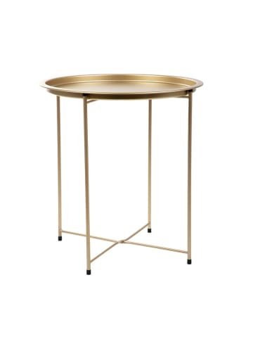 Homla Couchtisch "Staldis" in Gold - (H)47 x Ø 47 cm